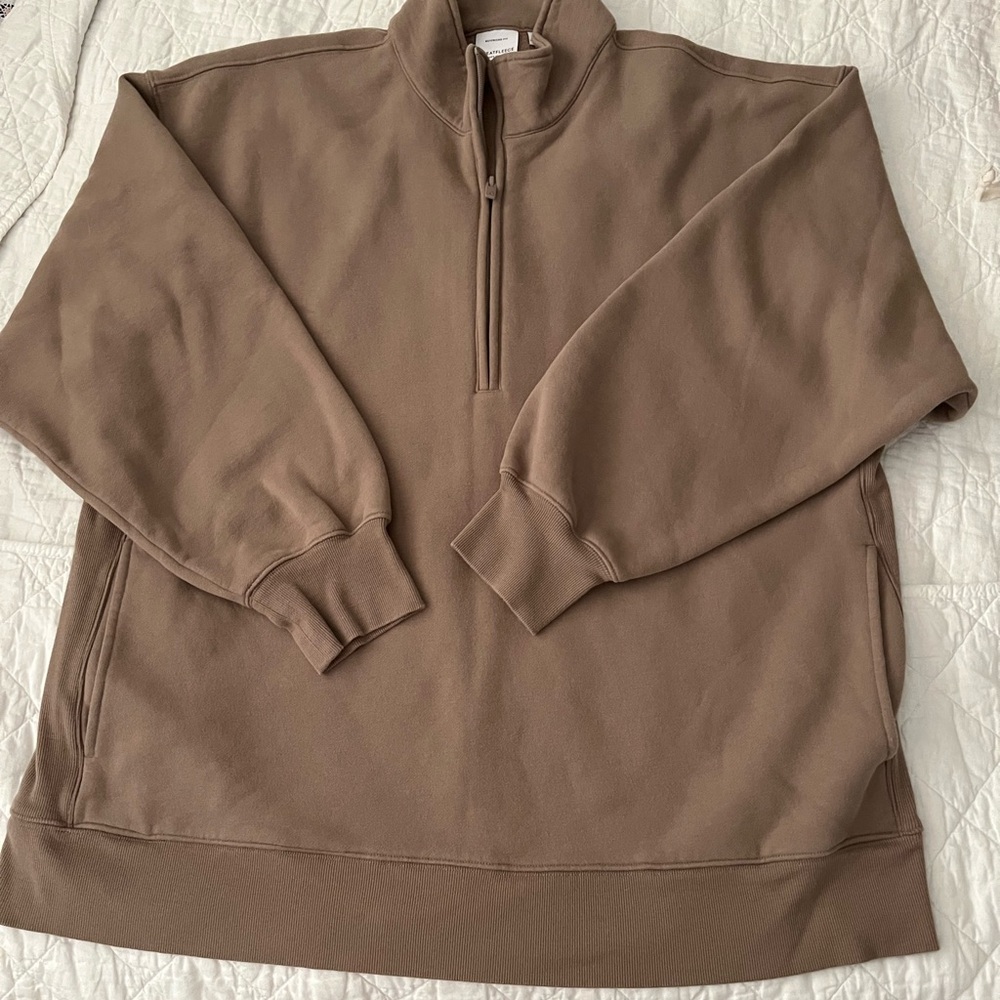 Aritzia Cozy Sweatfleece Boyfriend Half Zip